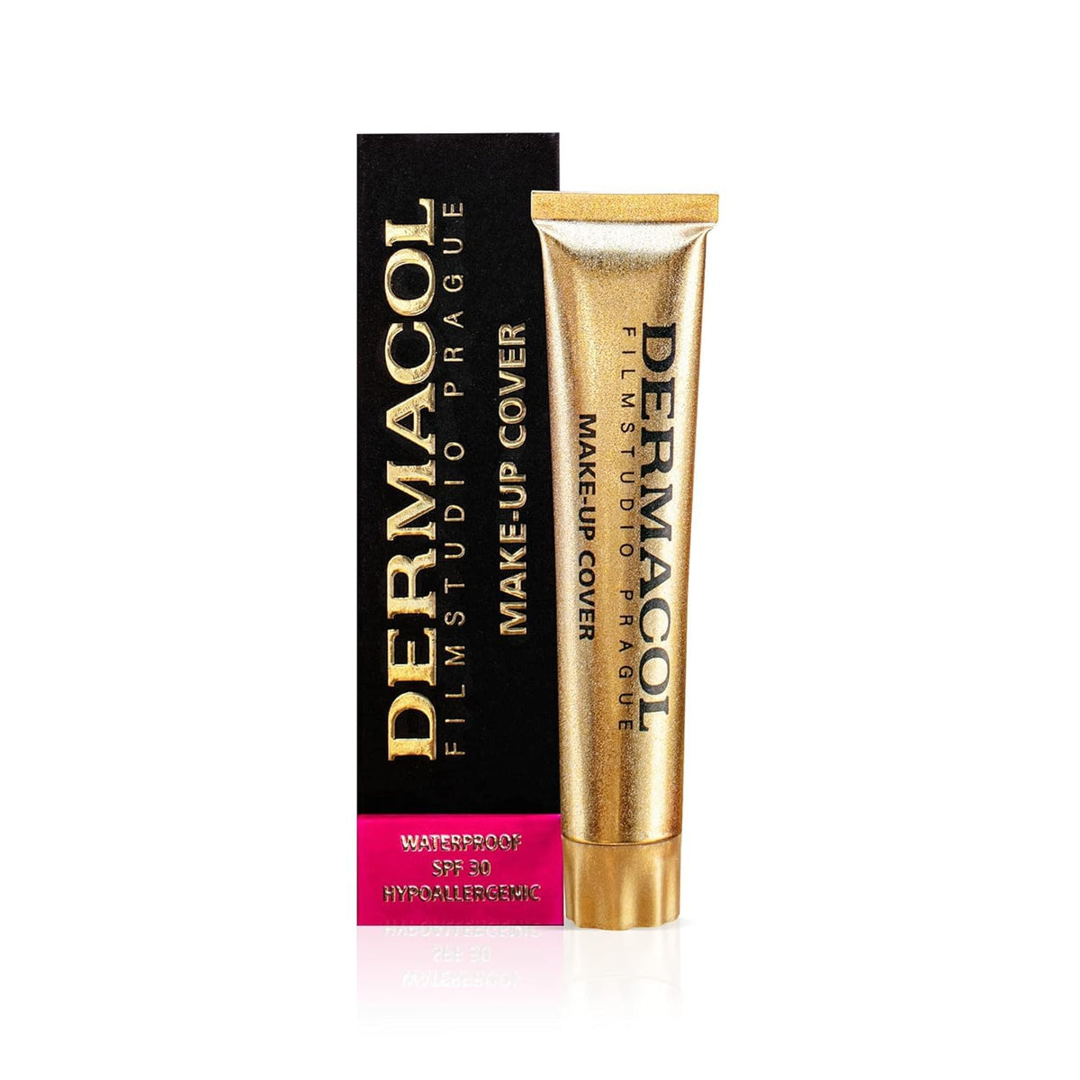 Dermacol full-coverage foundation bottle pour shows long-lasting coverage