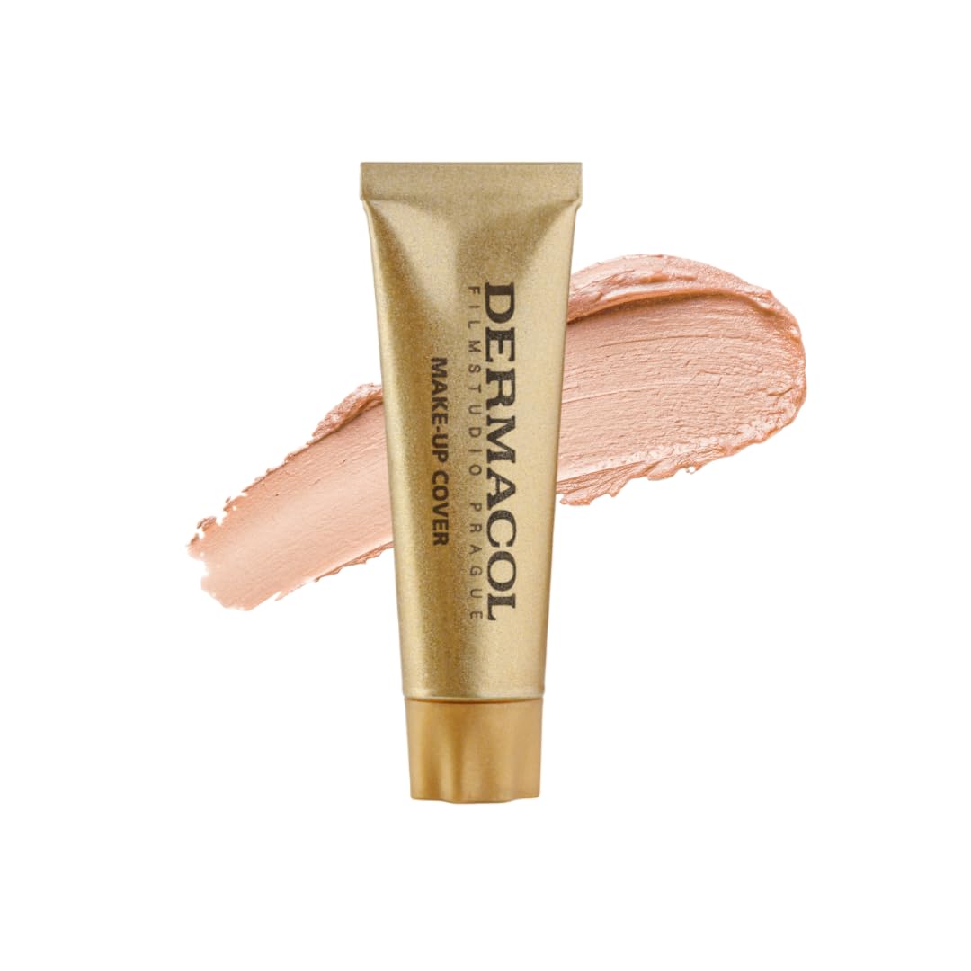 Dermacol mini foundation bottle front view showing full coverage for oilier skin