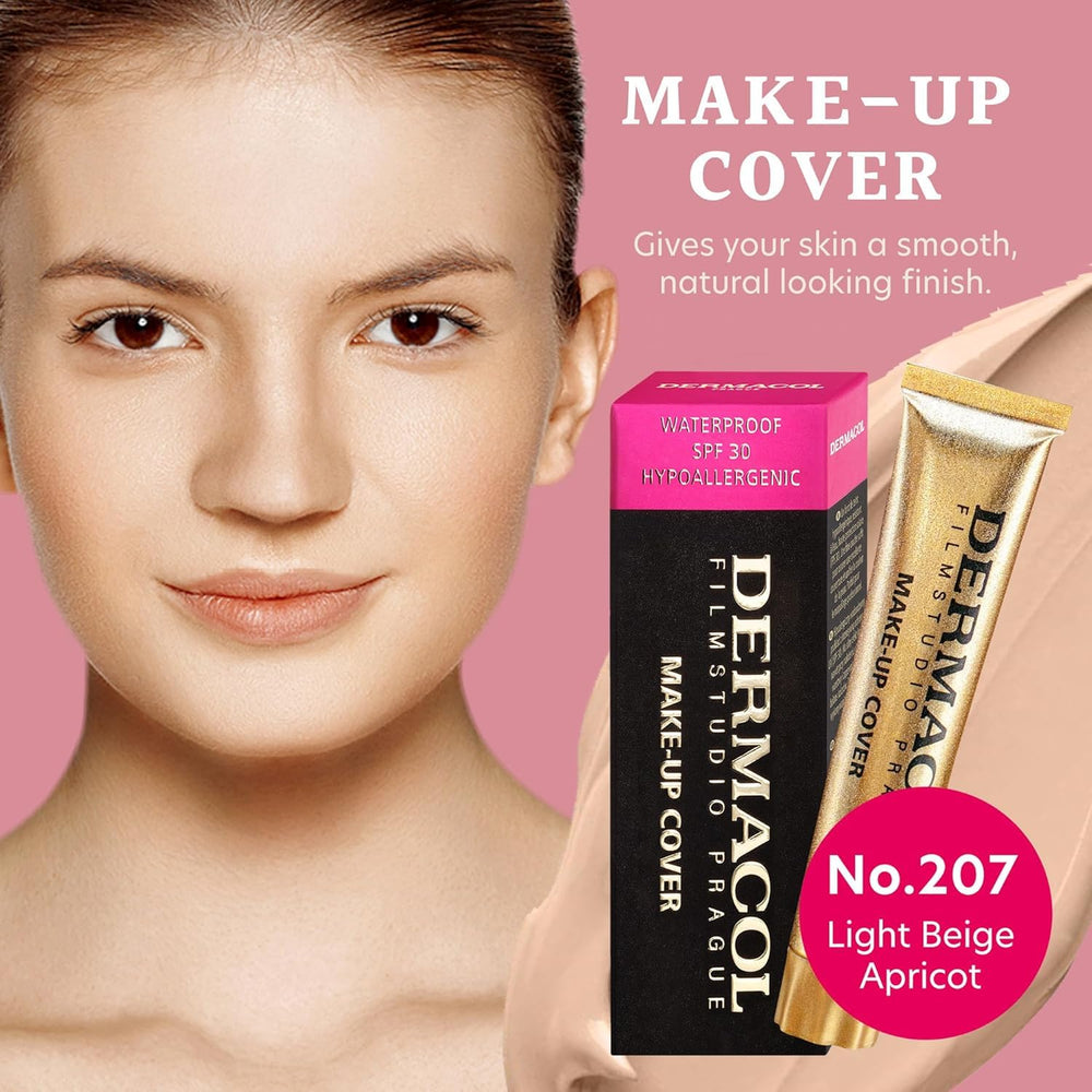 Dermacol shade 207 swatch demonstrating color match for warm beige tones