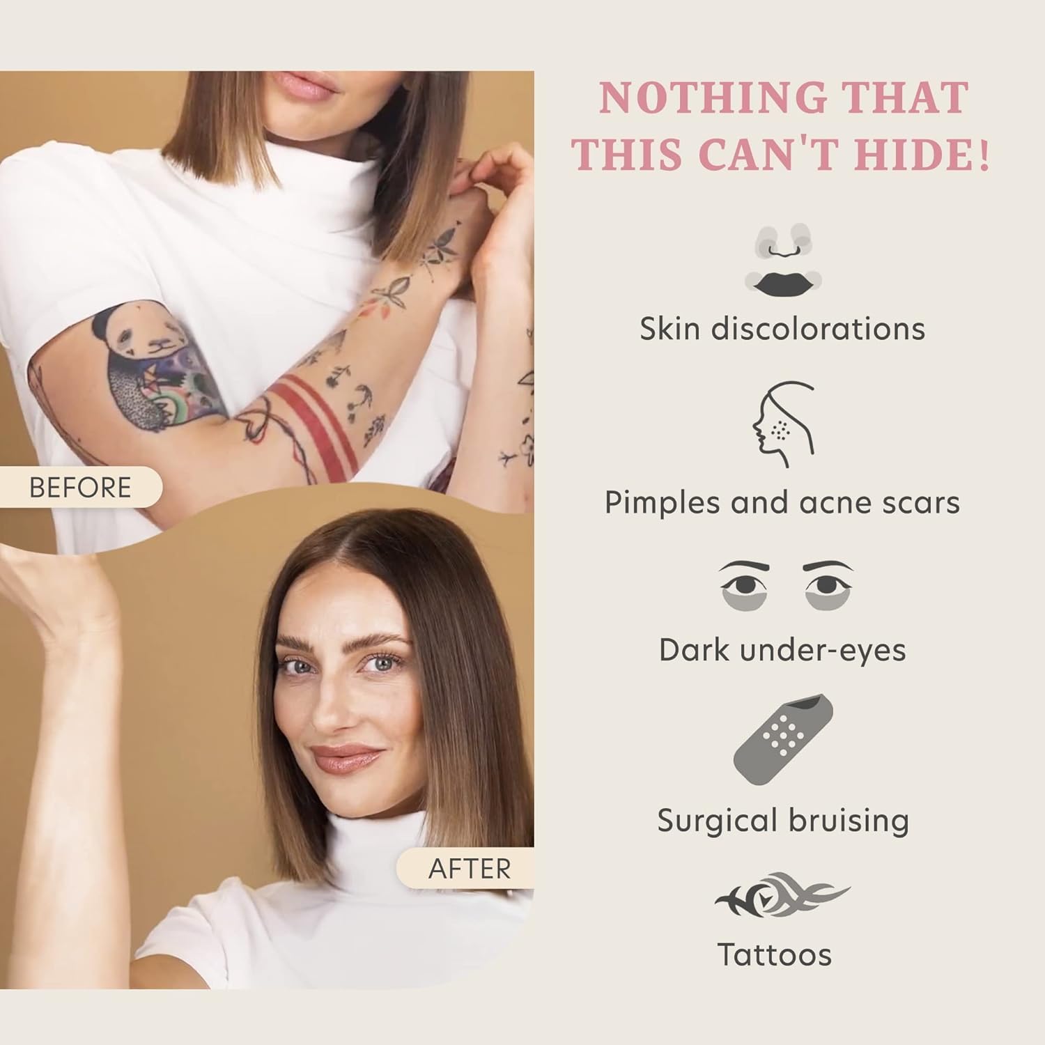 Dermacol foundation swatch aimed at under-eye concealment and blending