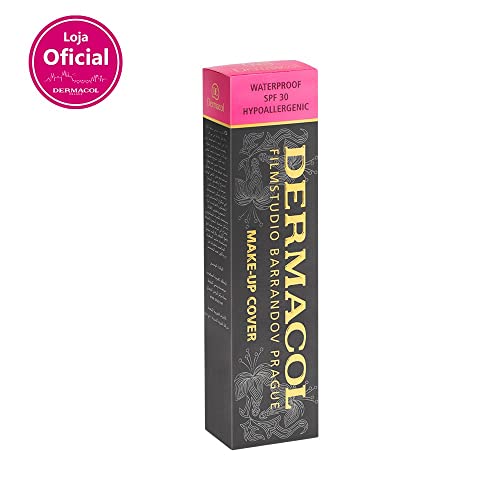 Dermacol SPF 30 waterproof label on bottle highlights sun protection for all-day wear