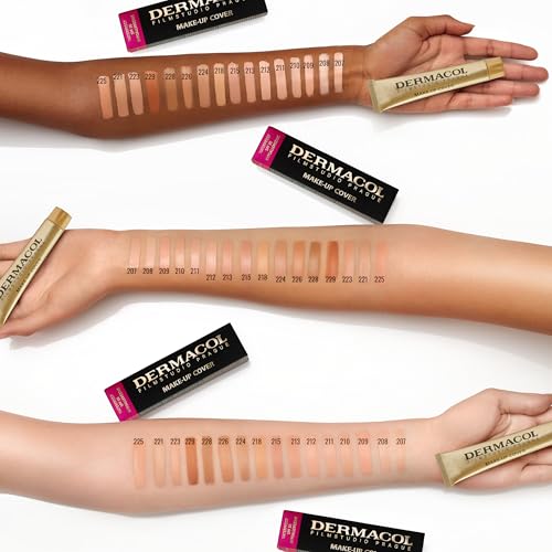 Close-up of the Dermacol SPF 30 logo on foundation packaging