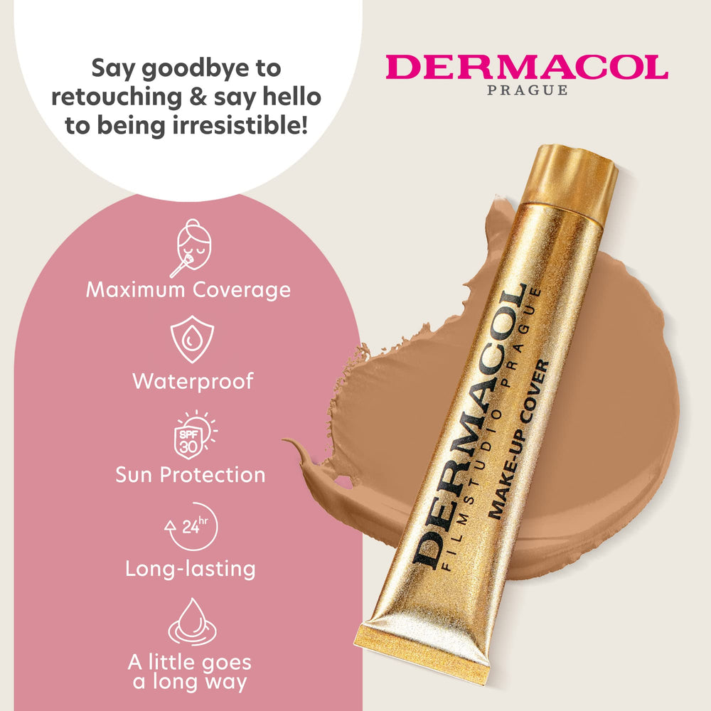 Dermacol waterproof longwear foundation shown in active setting