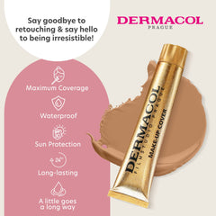 Dermacol waterproof longwear foundation shown in active setting