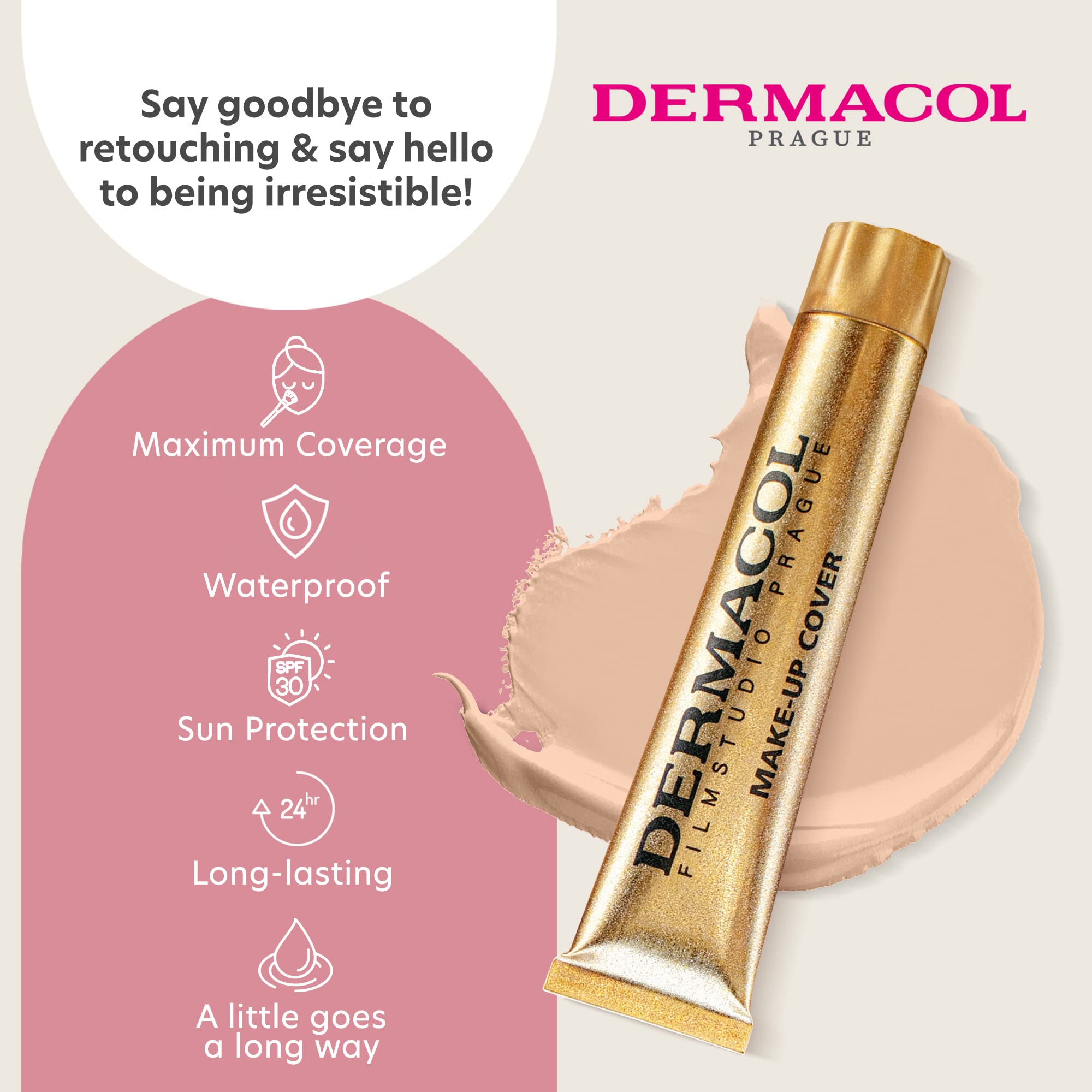 Dermacol waterproof makeup test on hand showing smudge resistance