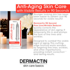 Applying Dermactin 90 Second Line Eraser to skin for instant effect