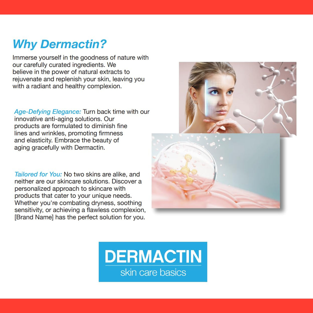 Dermactin packaging and box on a neutral surface