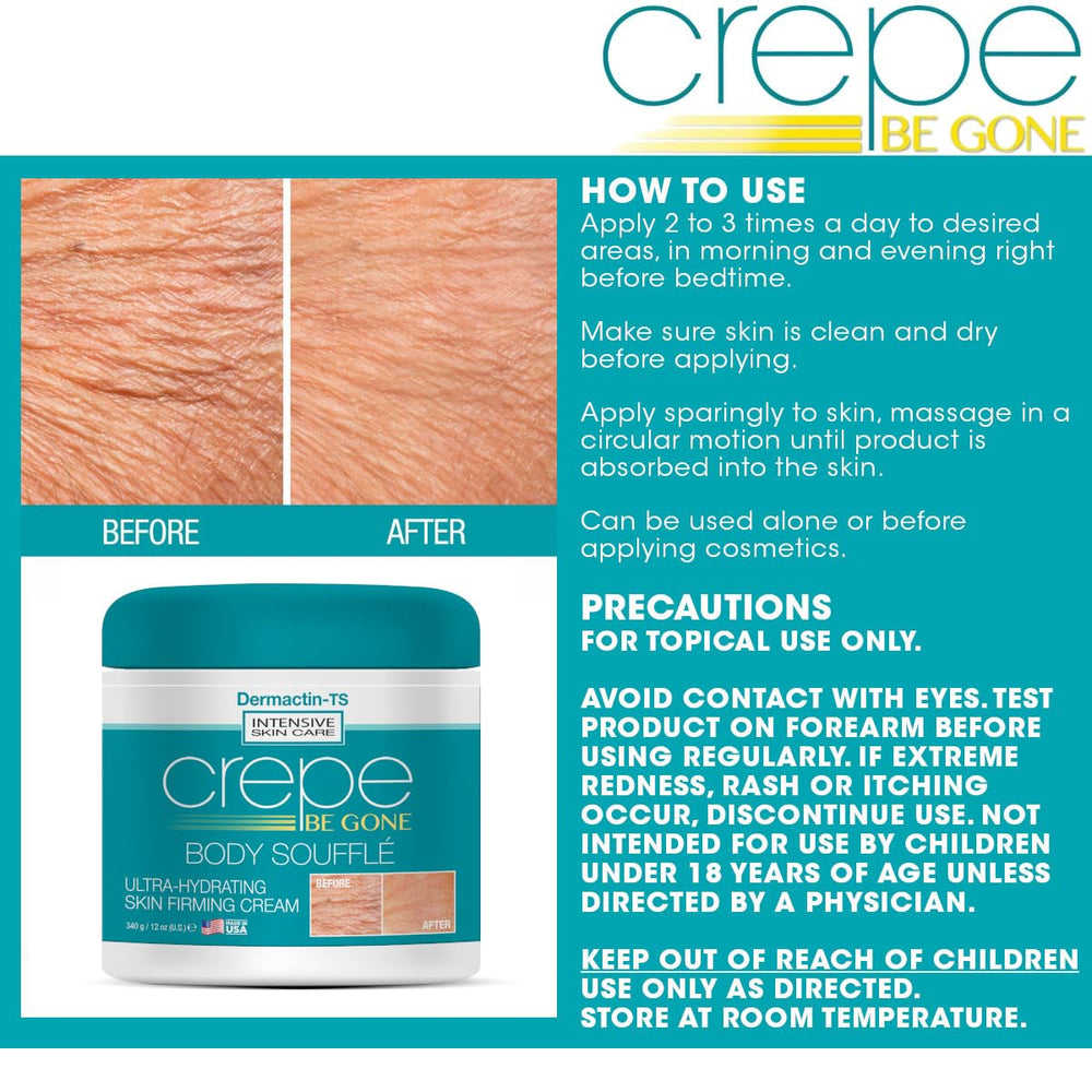 Dermactin Crepe Be Gone applied to neck and chest area.