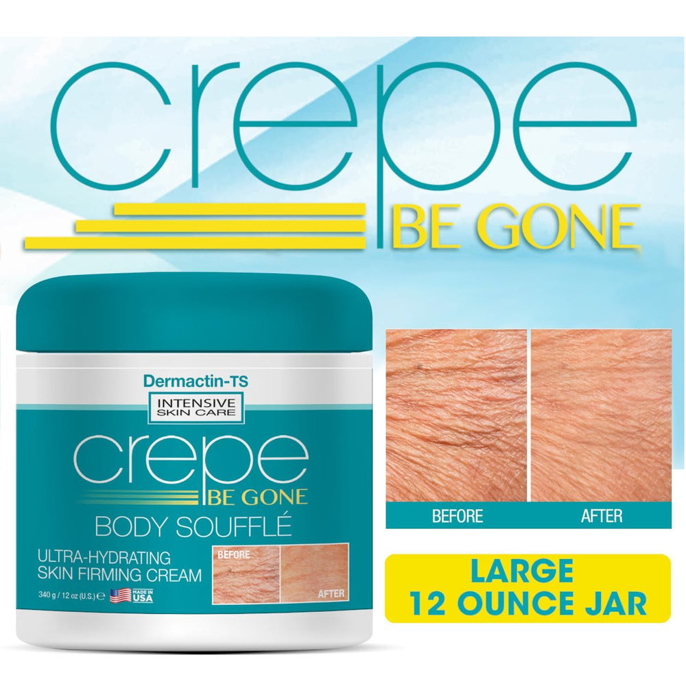 Large 12 oz Dermactin Crepe Be Gone USA-made packaging.