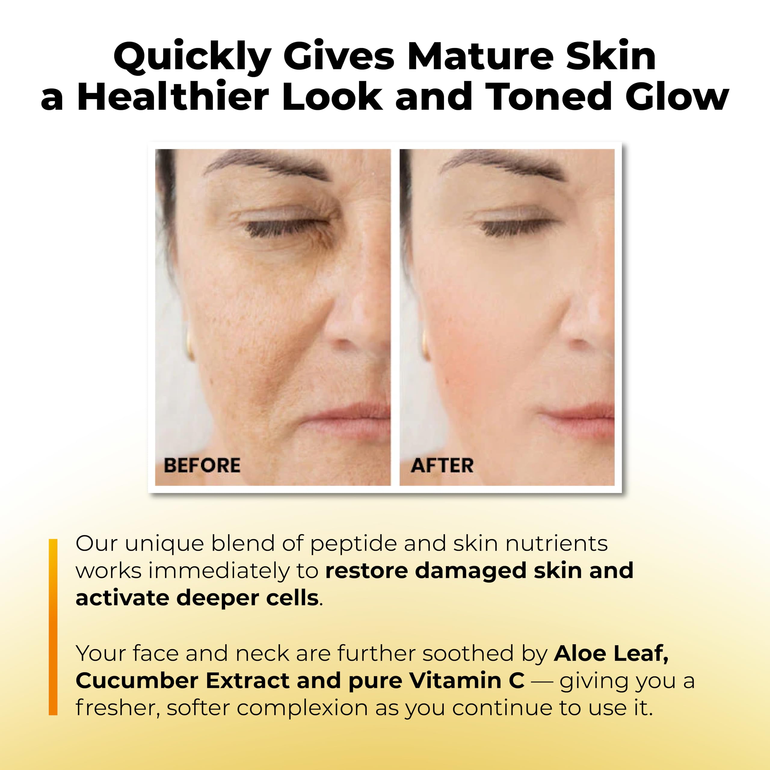 Portrait shows skin glow and brighter tone with regular use