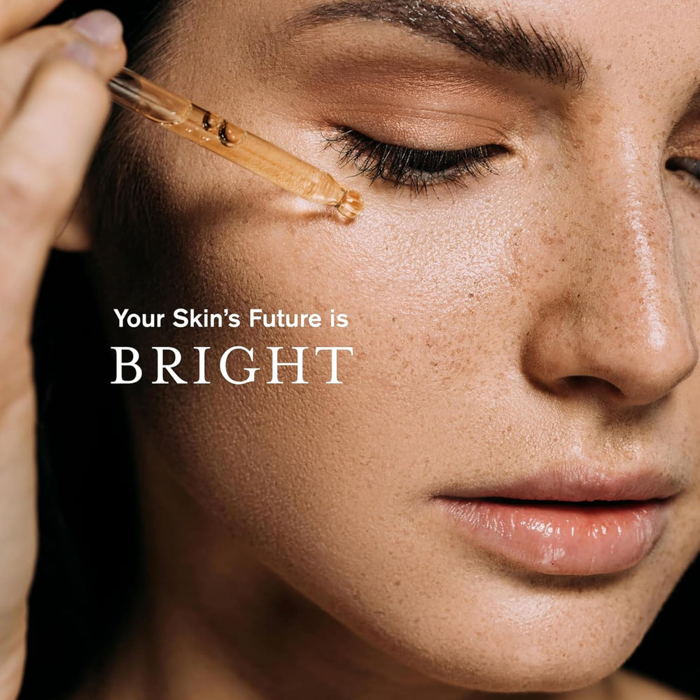 DERMADoctor serum pictured layering under SPF or makeup.