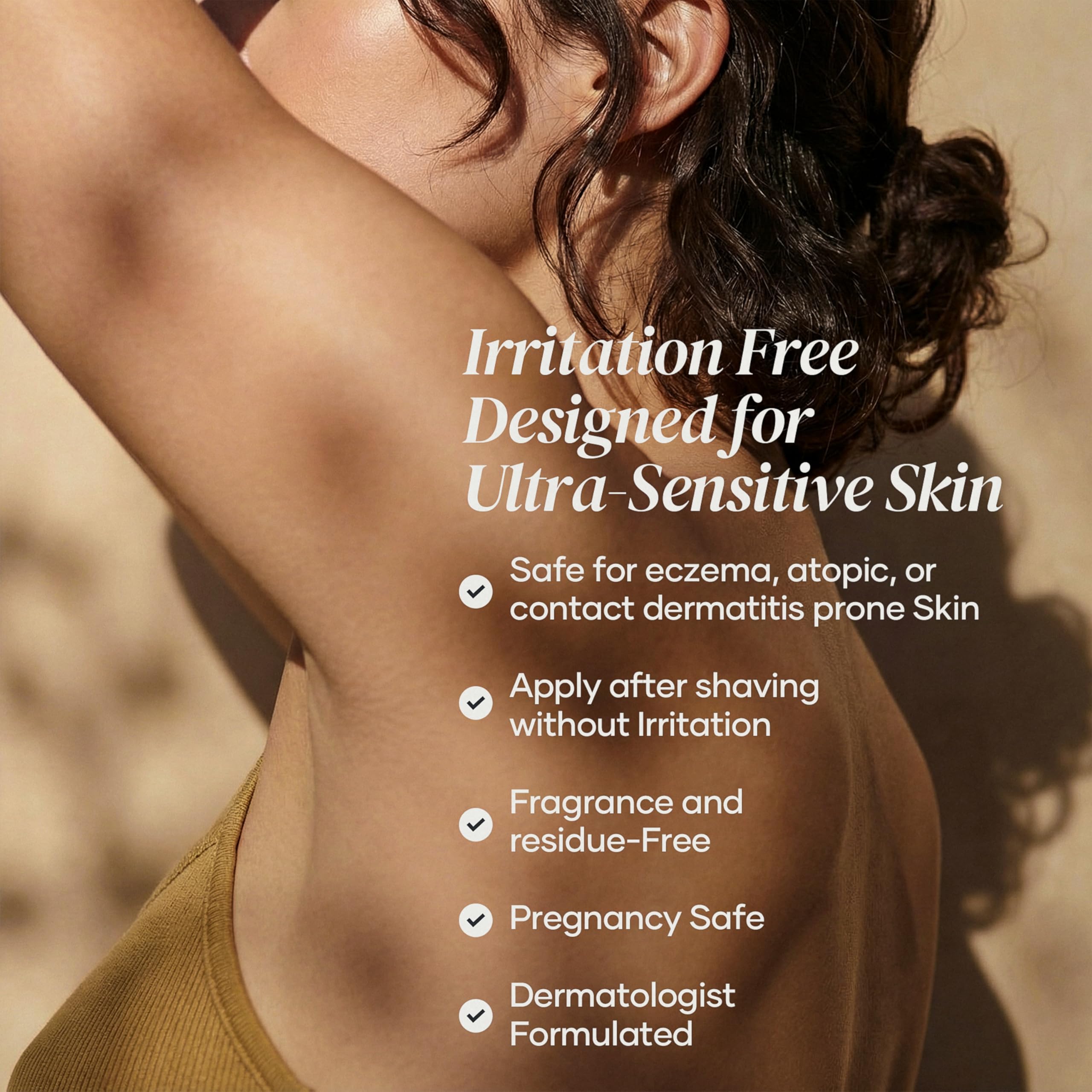 DERMAdoctor clinical-strength deodorant label emphasizes strong protection with gentle skin contact.