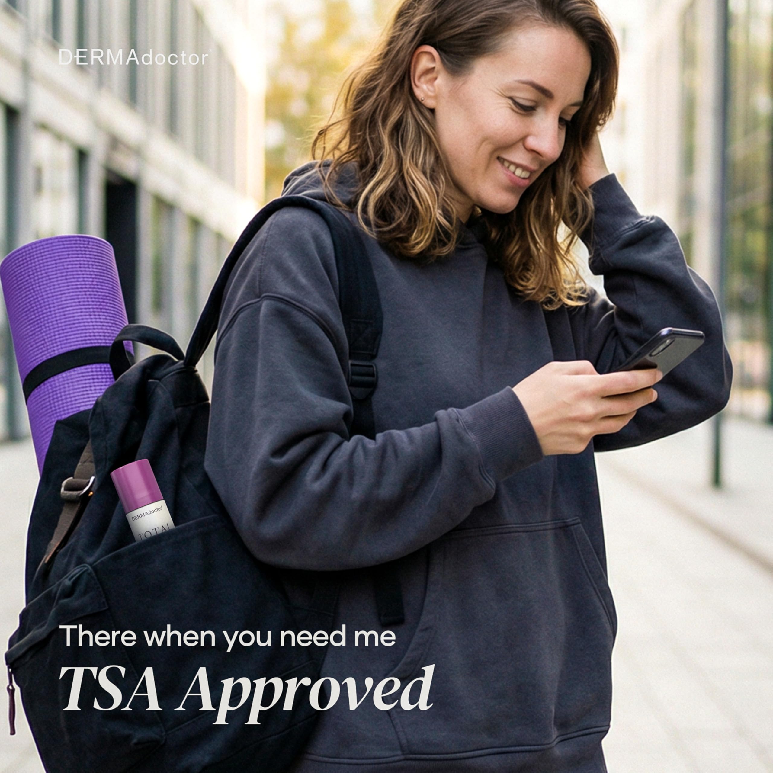 DERMAdoctor cruelty-free USA-made badge communicates ethical production.