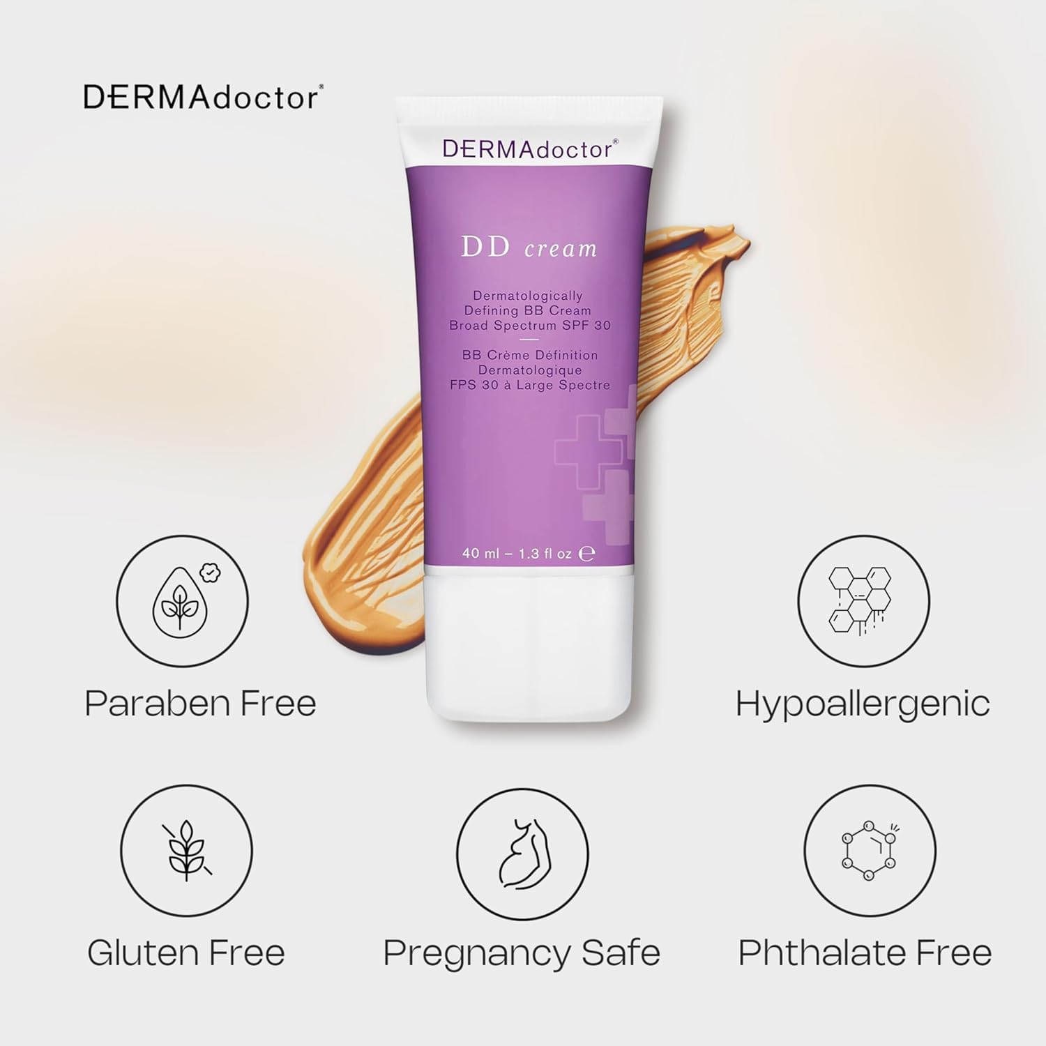 DERMAdoctor daytime routine featuring mineral tinted moisturizer.