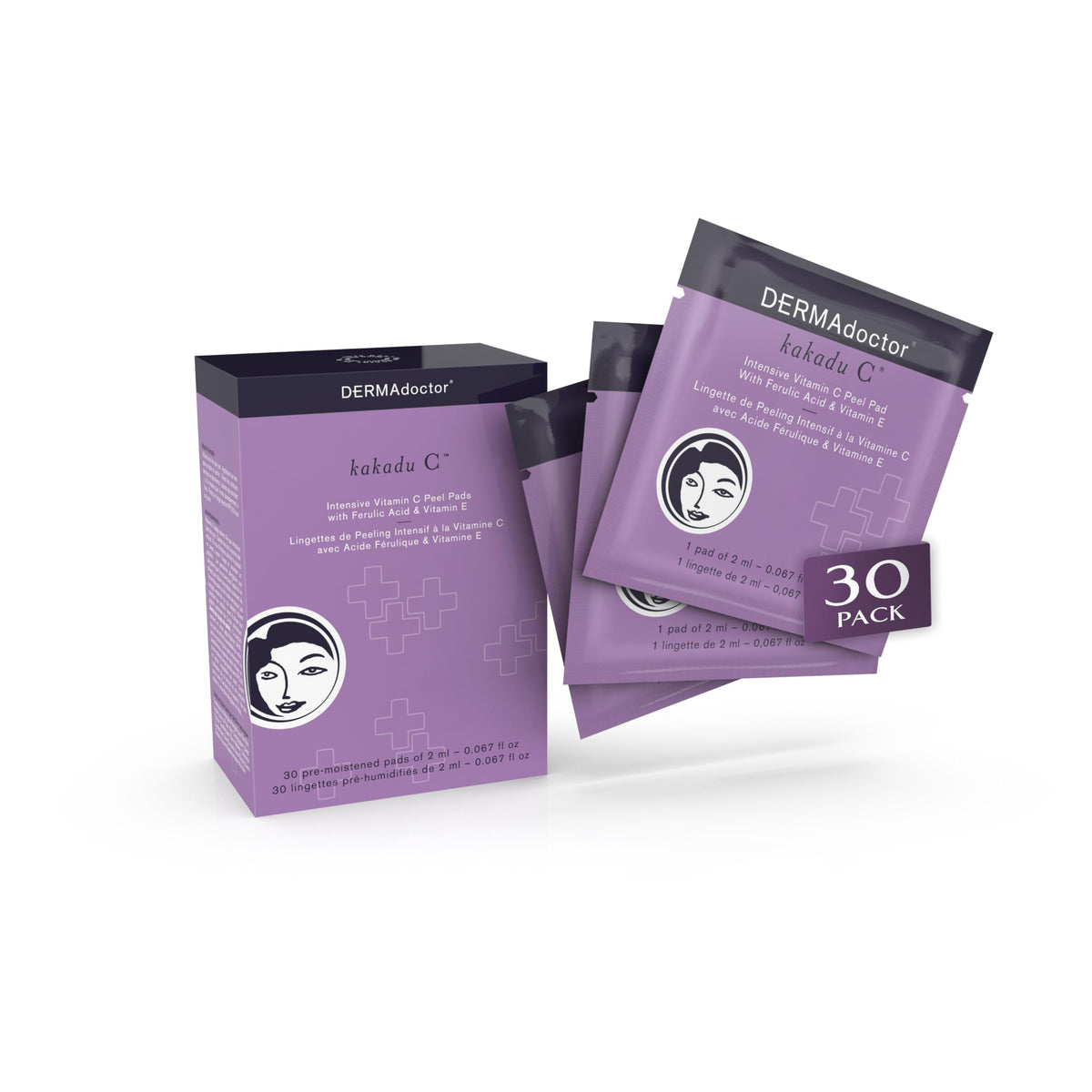 DERMAdoctor Exfoliating Toner Pads packaging showcases easy, travel-ready skincare