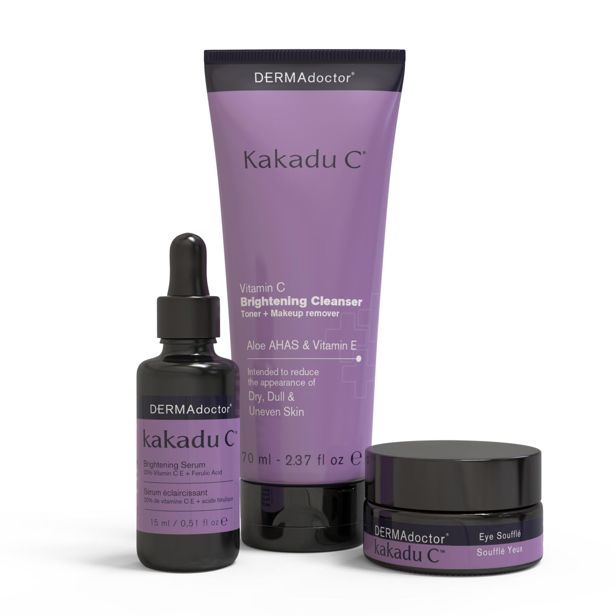 DERMAdoctor Kakadu C daily cleanser foaming action cleanses gently for a refreshed complexion.