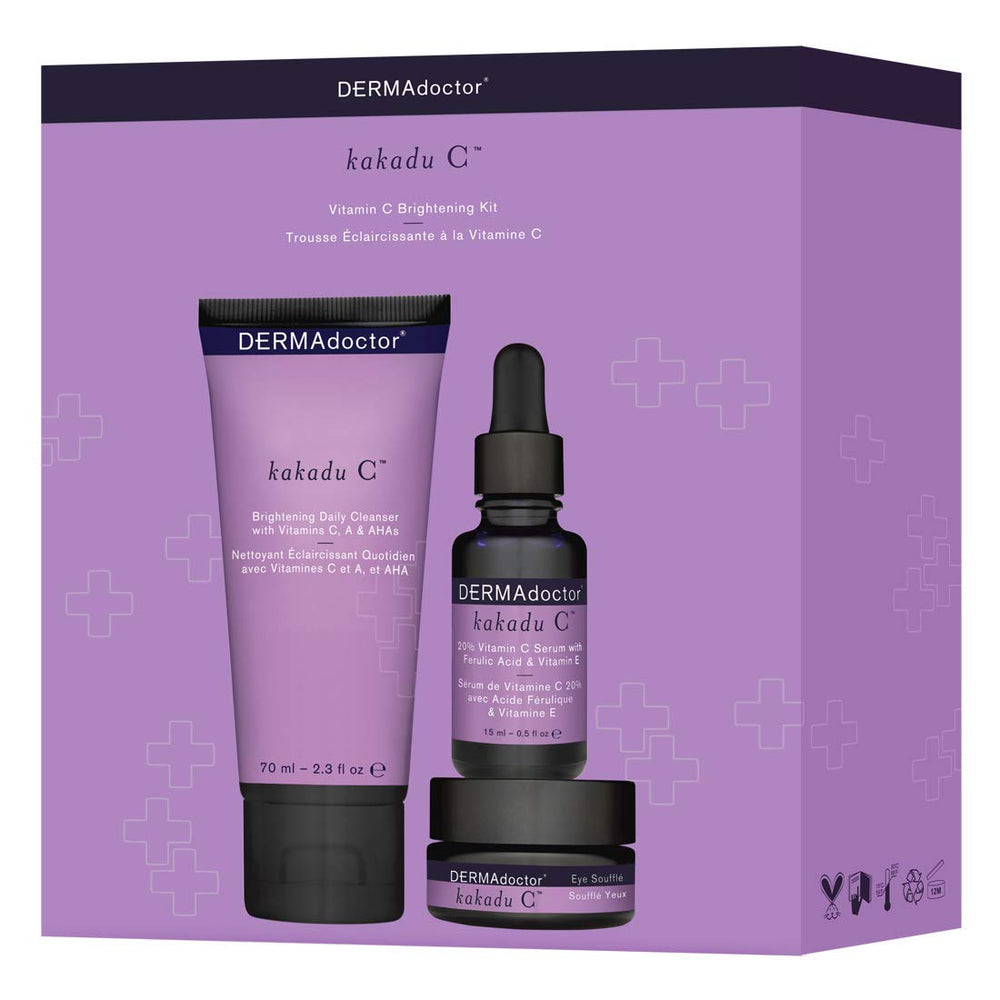 DERMAdoctor Kakadu C ingredients visual highlighting Kakadu plum and vitamin C.