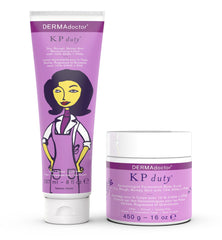 DERMAdoctor KP Bump Eraser scrub jar showing texture that smooths KP patches