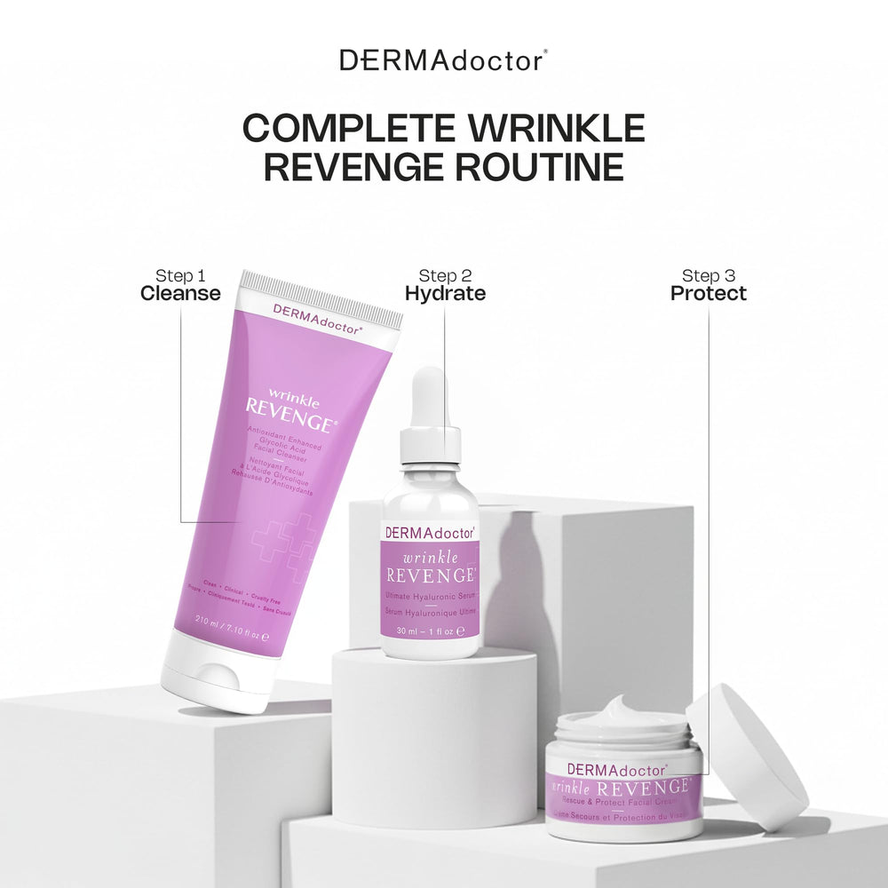 DERMAdoctor Serum Fragrance Free Formula emphasizes clean, irritation-free application.