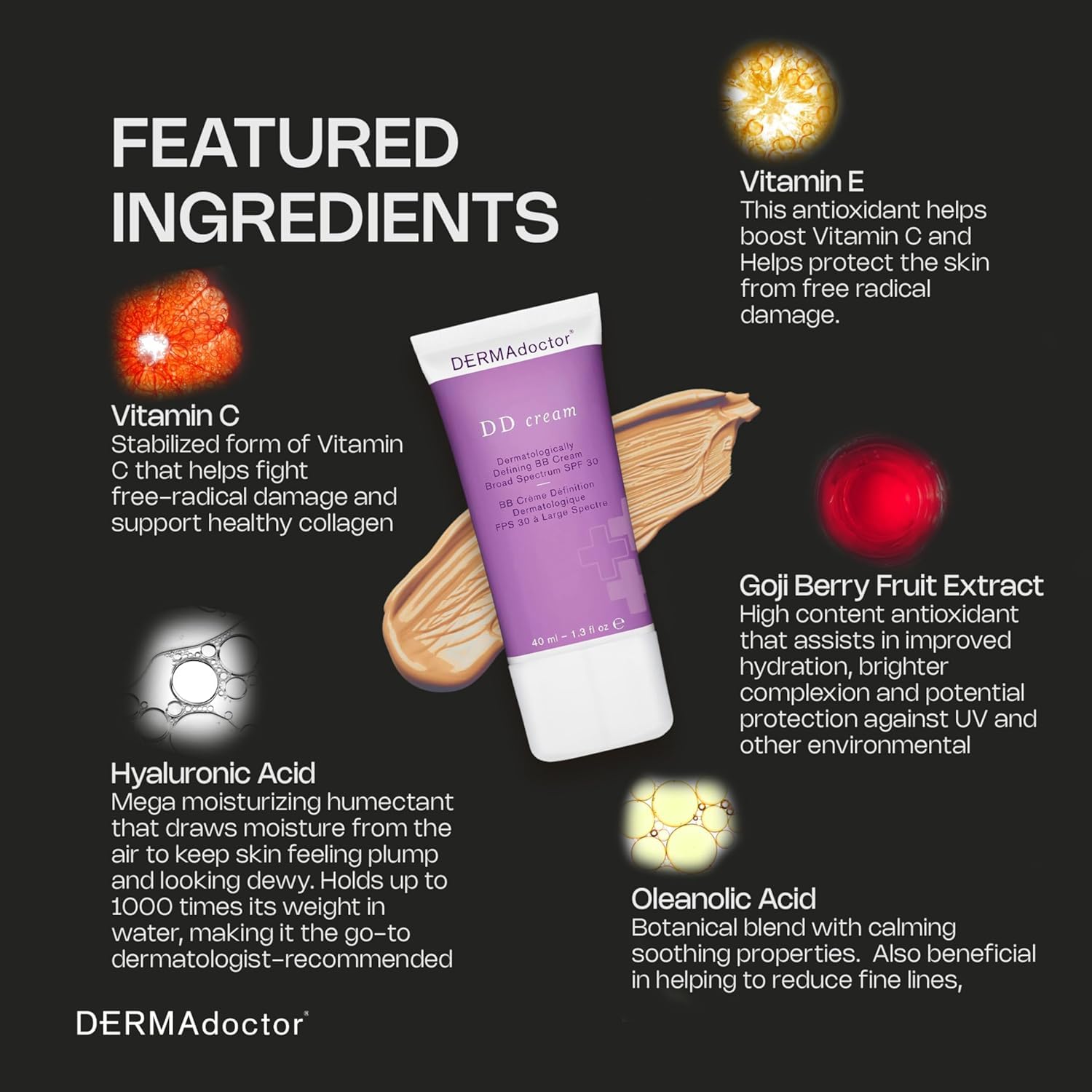 DERMAdoctor SPF 30 tinted coverage swatch on arm.