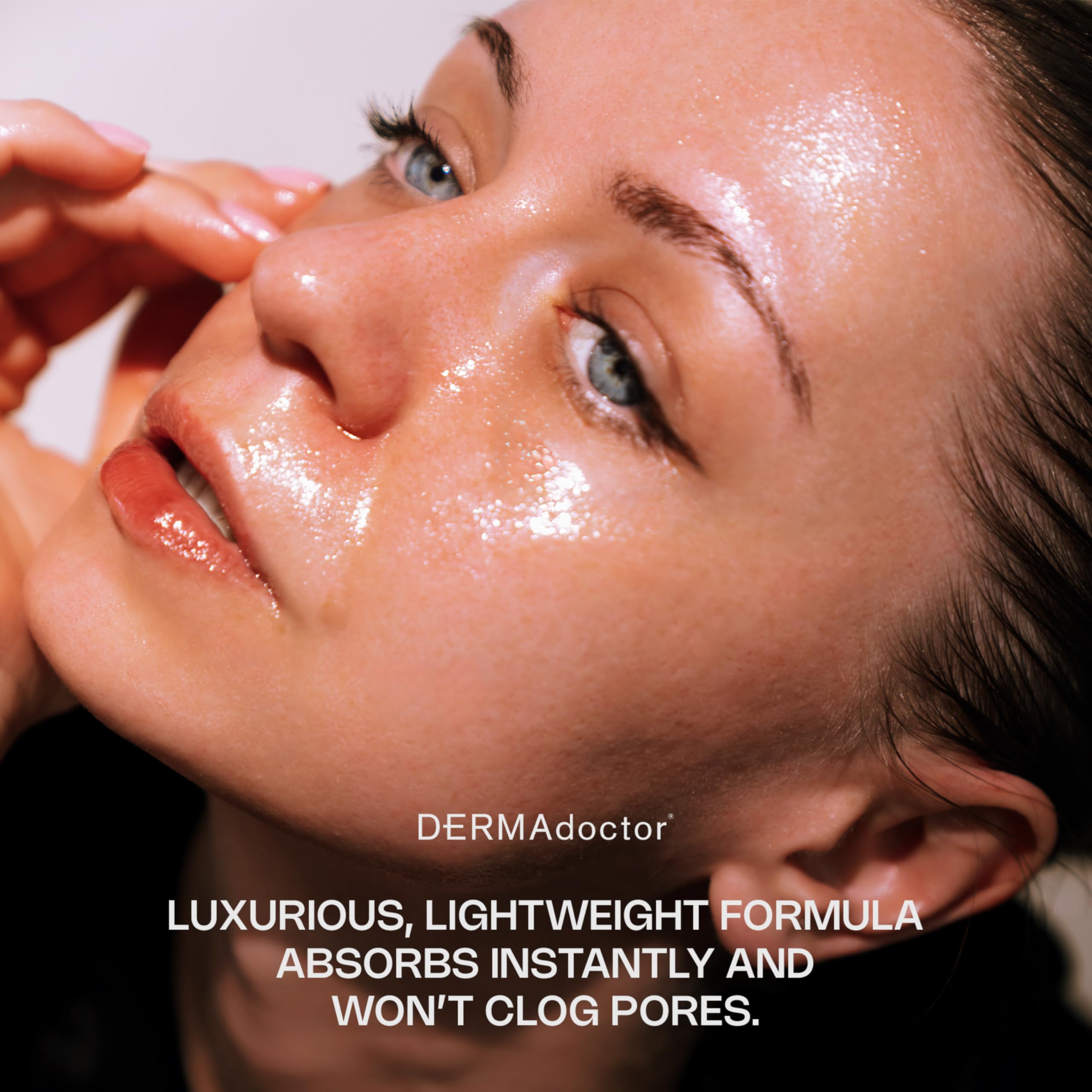DERMAdoctor Vitamin C Oil applied to the face for fast-absorbing hydration