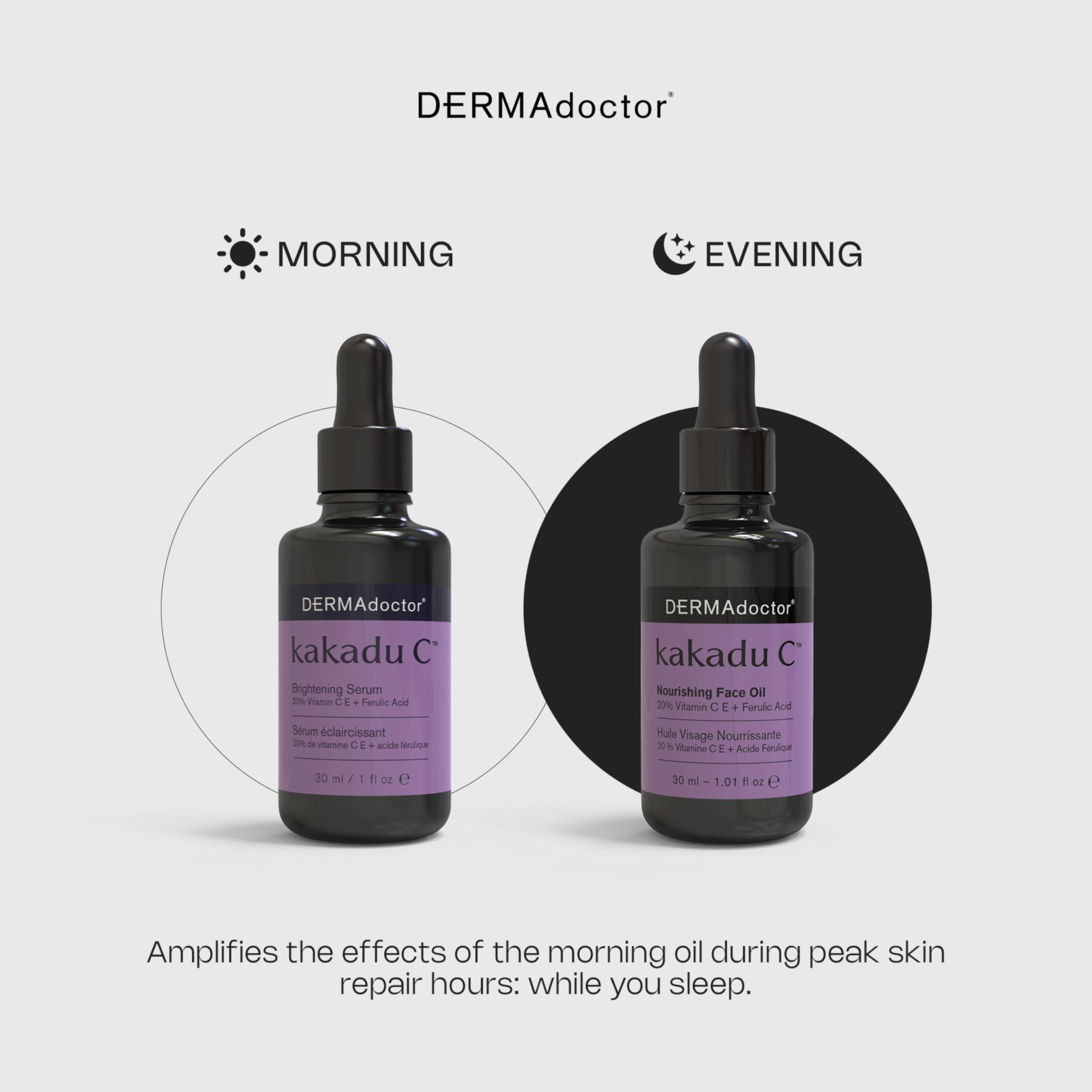 DERMAdoctor Vitamin C Oil fragrance-free bottle, suitable for sensitive skin