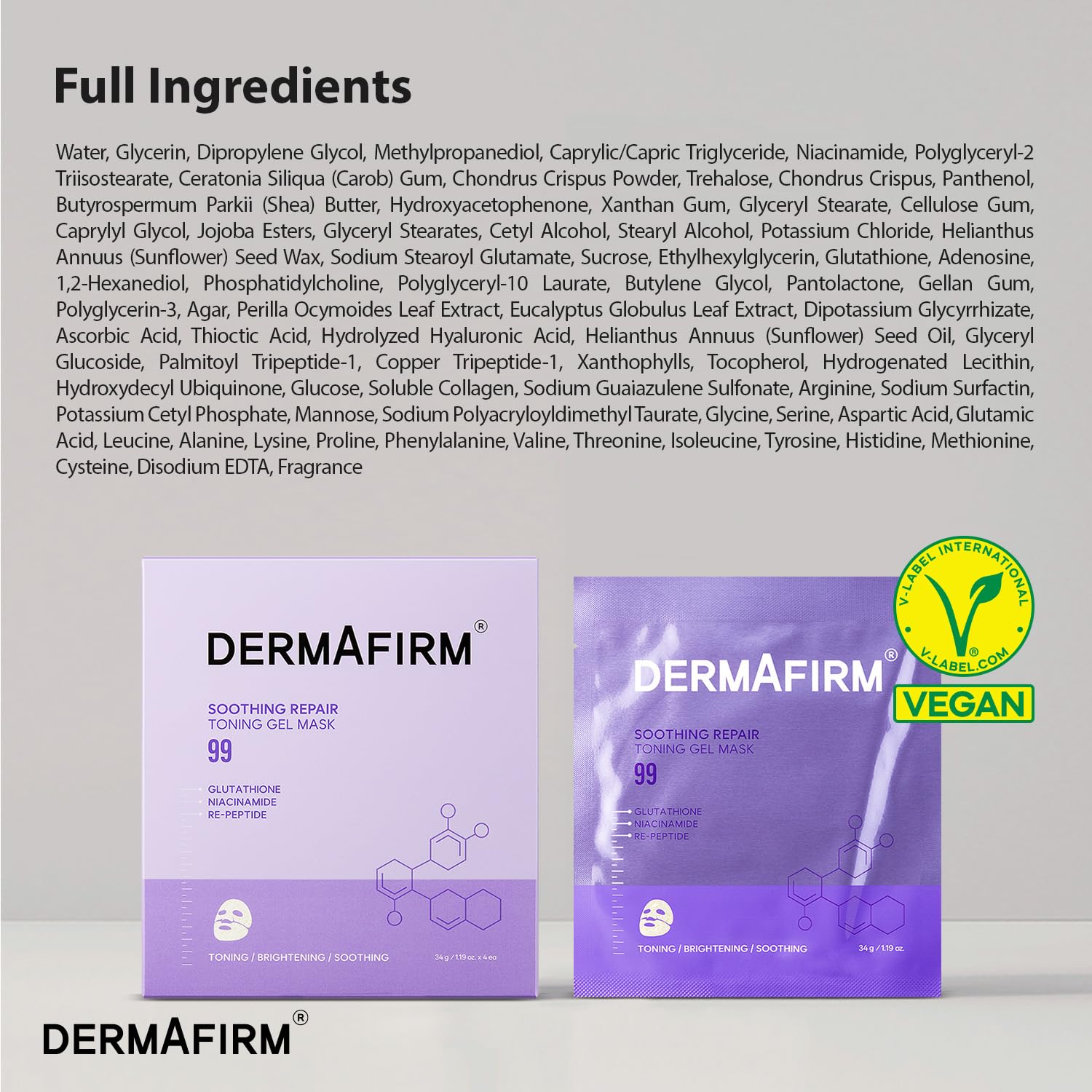 Dermafirm brand front shot showcases premium packaging.