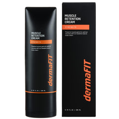 dermaFIT Strength Muscle Maintenance Cream bottle pour shows post-workout care and cooling sensation.