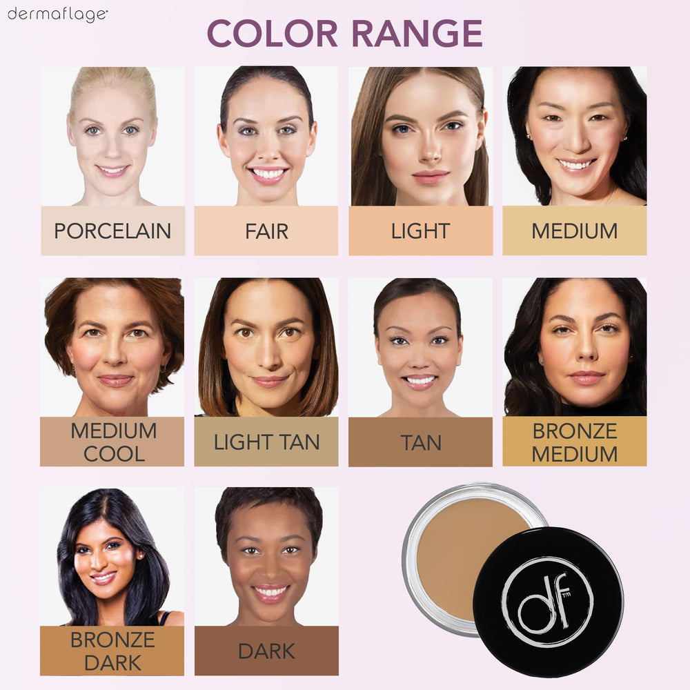 Dermaflage fast-drying matte finish keeps concealer in place all day