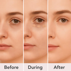 Dermaflage close-up swatches highlighting smooth texture and blendability