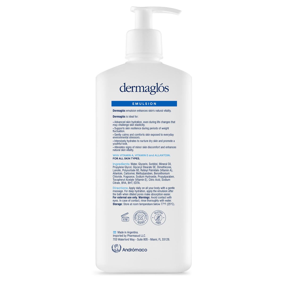 Dermaglós lotion with vitamins for gentle wrinkle-prone area care