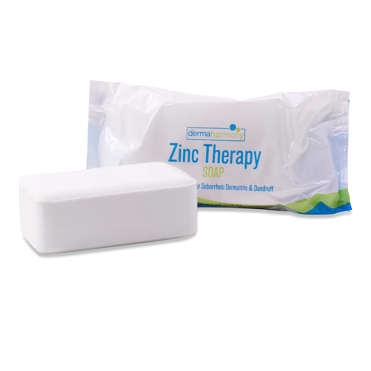 DermaHarmony 2% zinc bar soap front view for daily cleansing