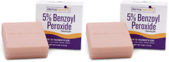 Dermaharmony 5% BPO cleansing bar pack-2 shown for acne care