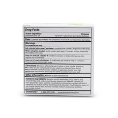 DermaHarmony shampoo bar on bathroom rack shows compact size and low waste.