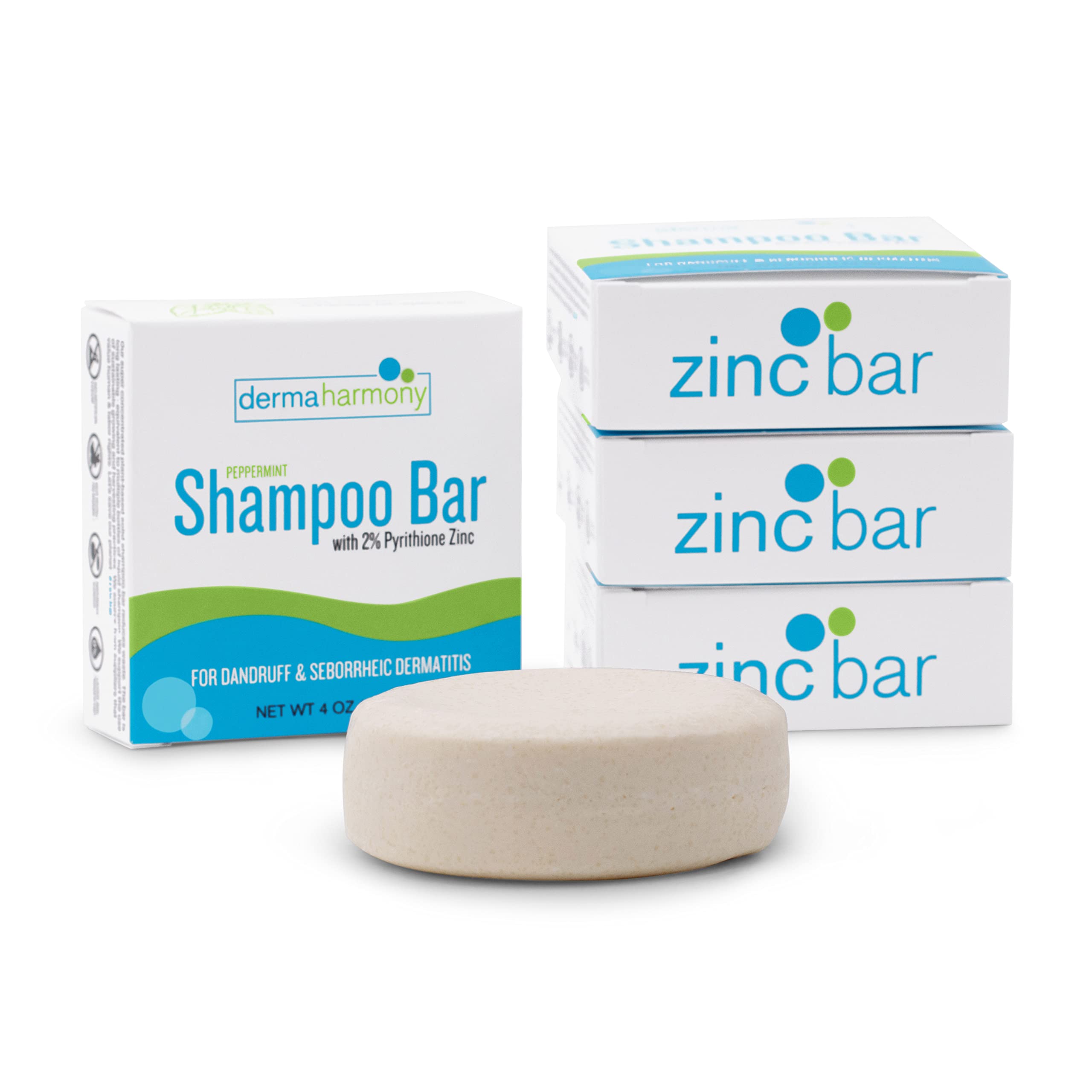 Dermaharmony shampoo bar in hand showing compact size