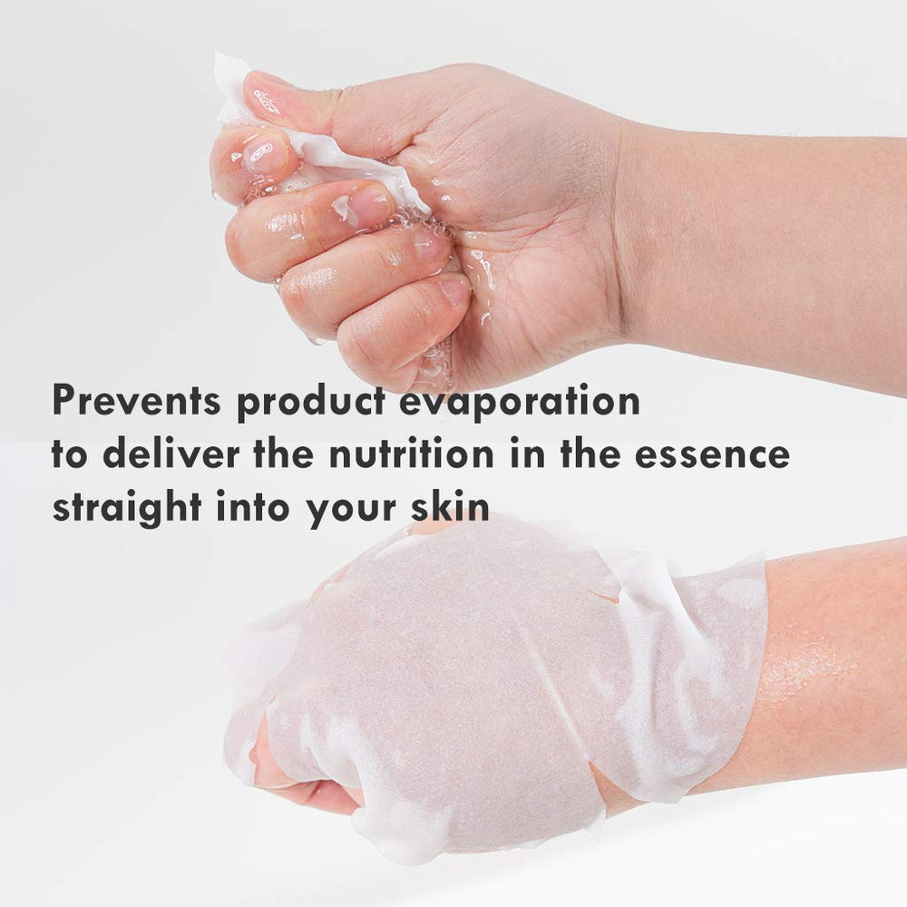 DERMAL collagen sheet mask transforming dry skin to soft and refreshed