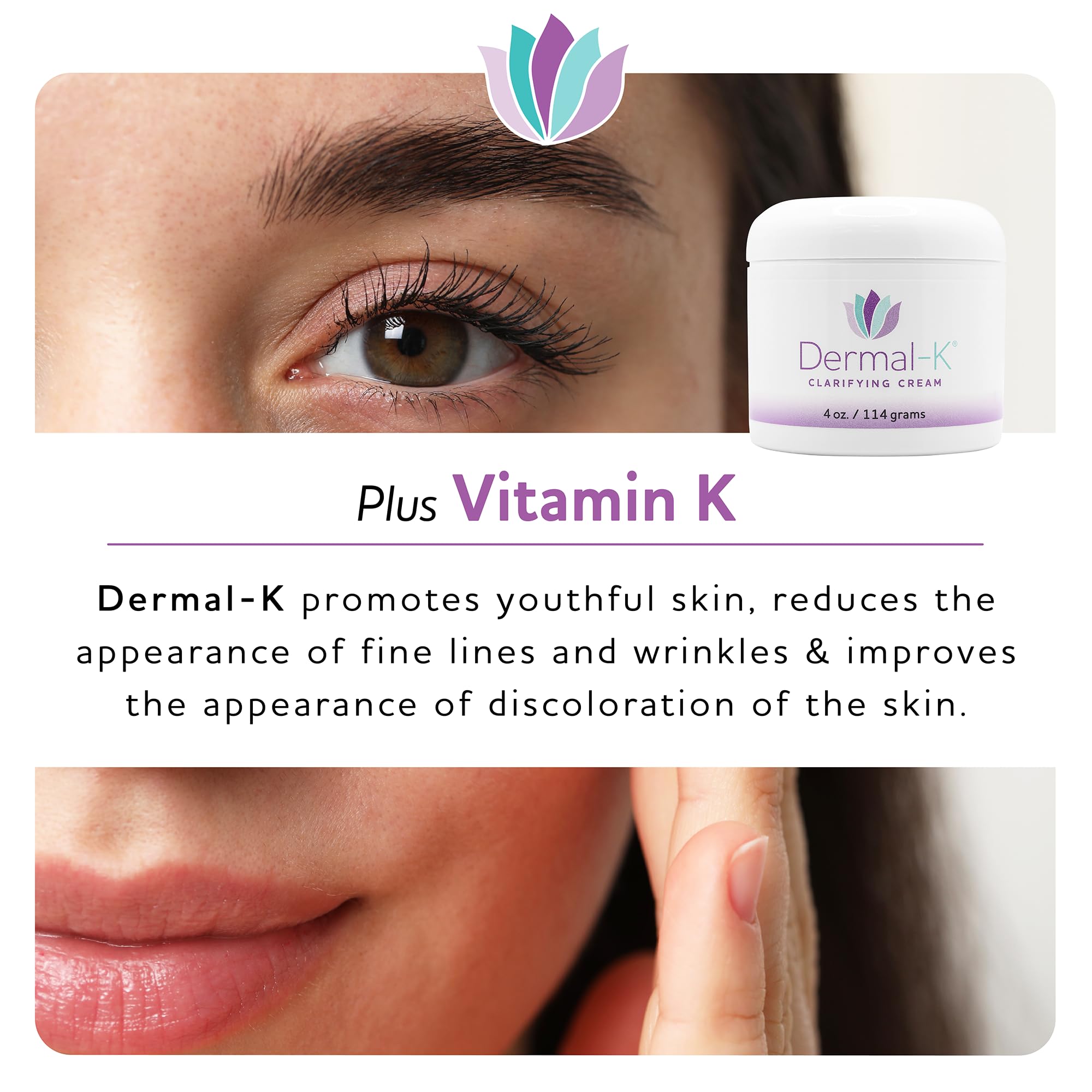 Dermal-K pump dispenser closeup shows easy, precise daily application