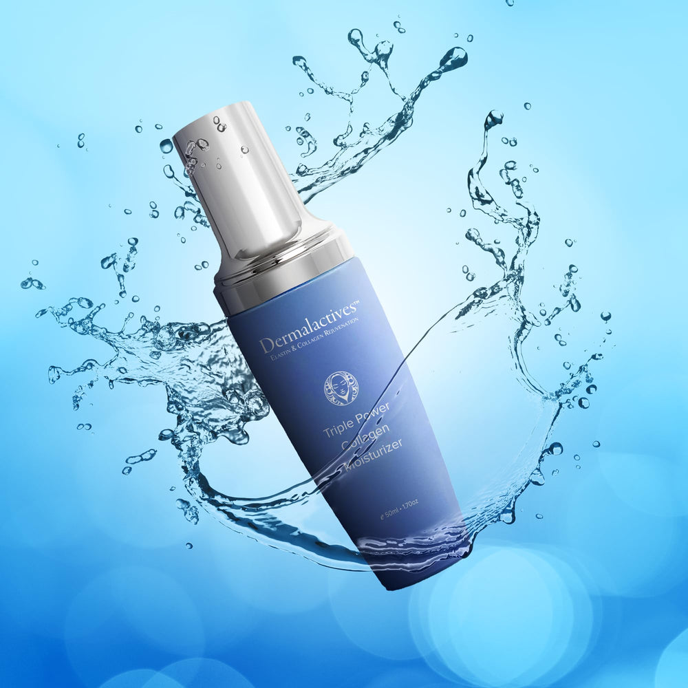 Hands applying Dermalactives Purifying Triple Power Moisturizer for hydration