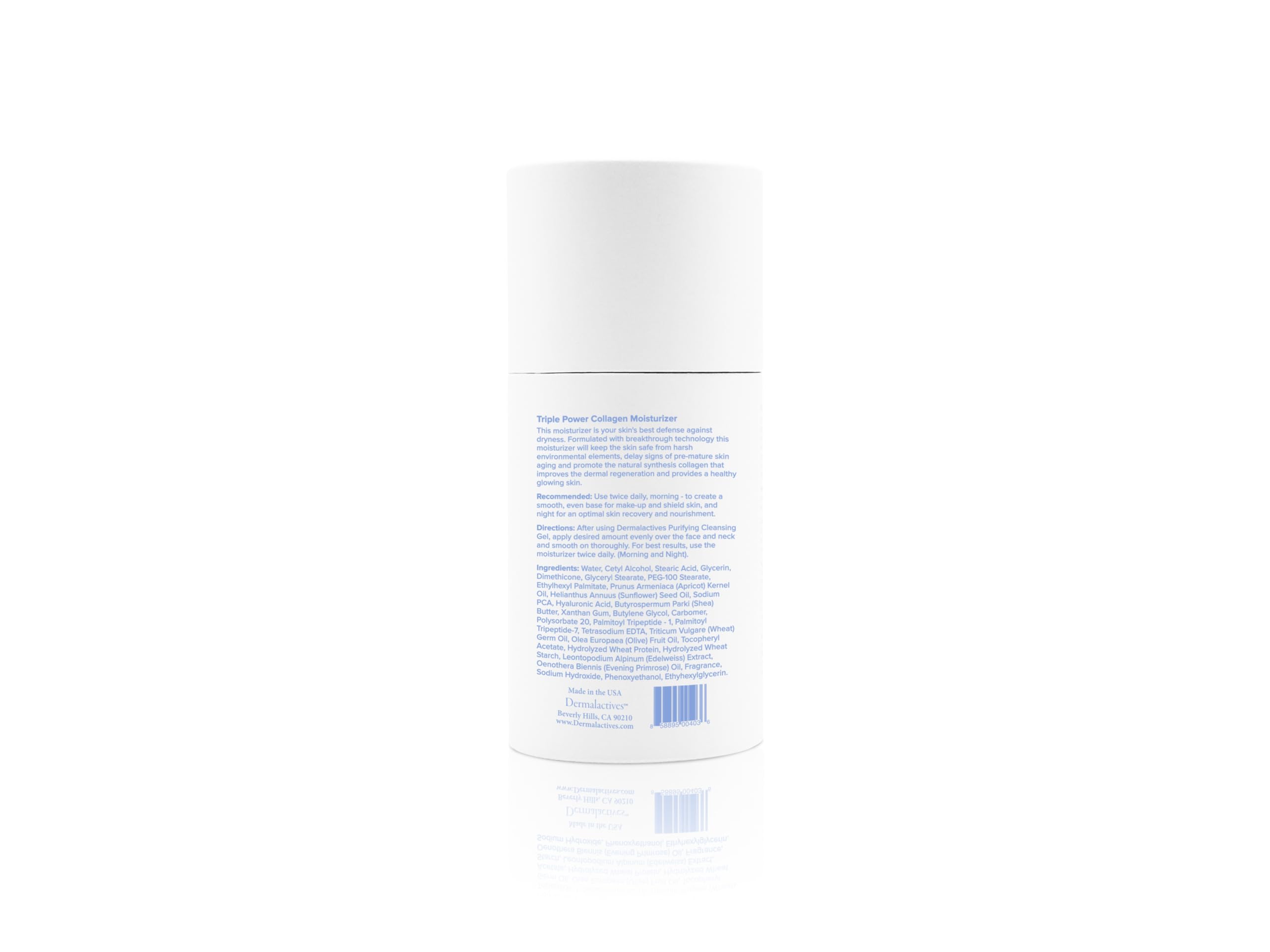 Packaging box of Dermalactives Purifying Triple Power Moisturizer