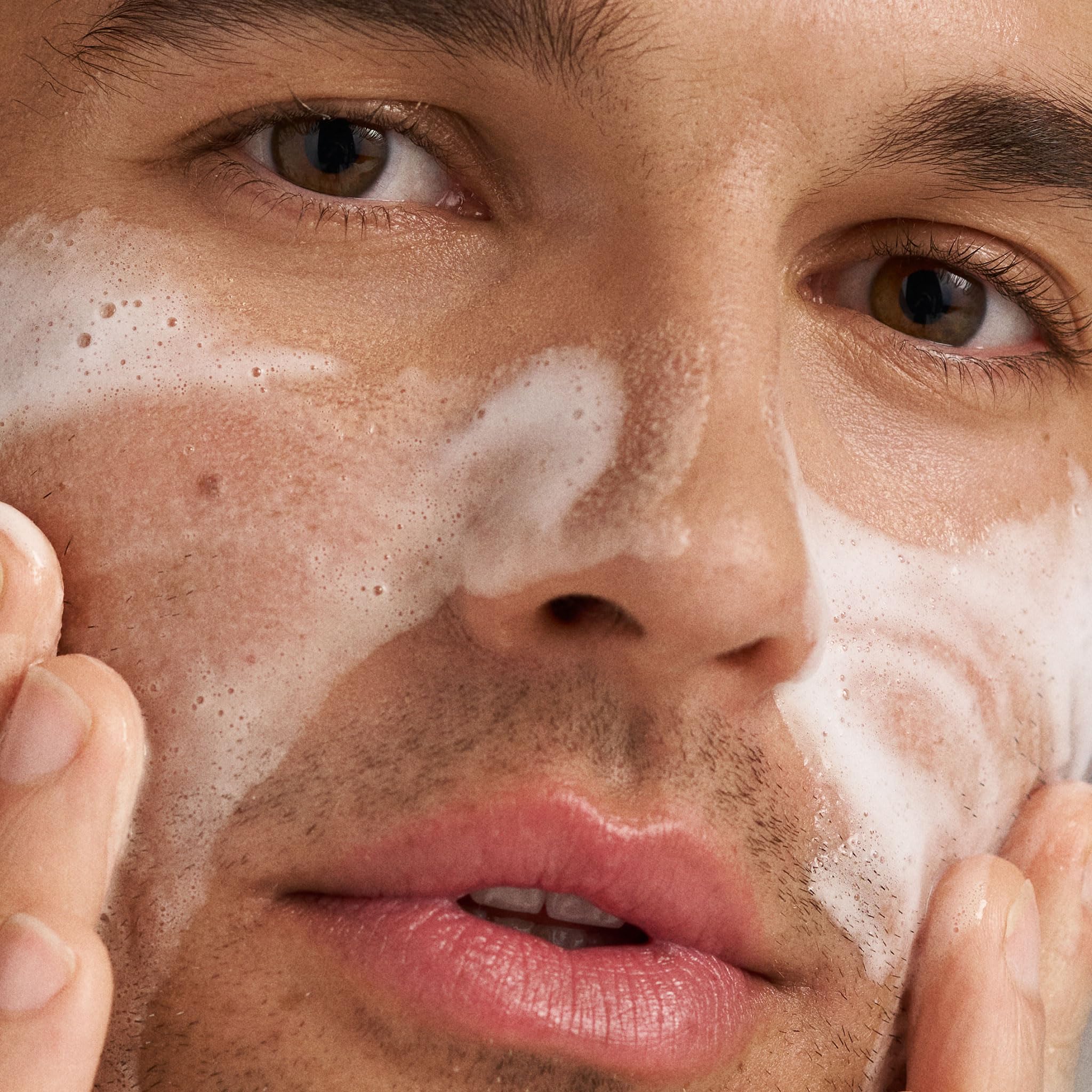 Dermalogica Clear and Brighten Kit cleanser lather demonstrates gentle cleansing action.