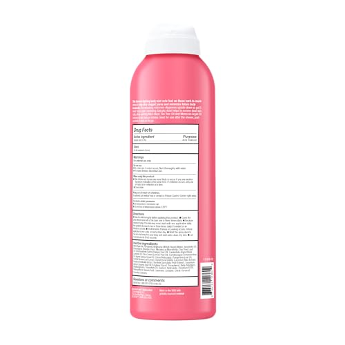 Dermalogica Clear Start Bacne Spray mist applied to the back area for clearer pores.