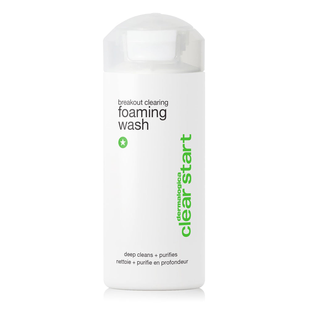 Dermalogica Clear Start foaming wash bottle: daily cleansing for oil-prone skin.