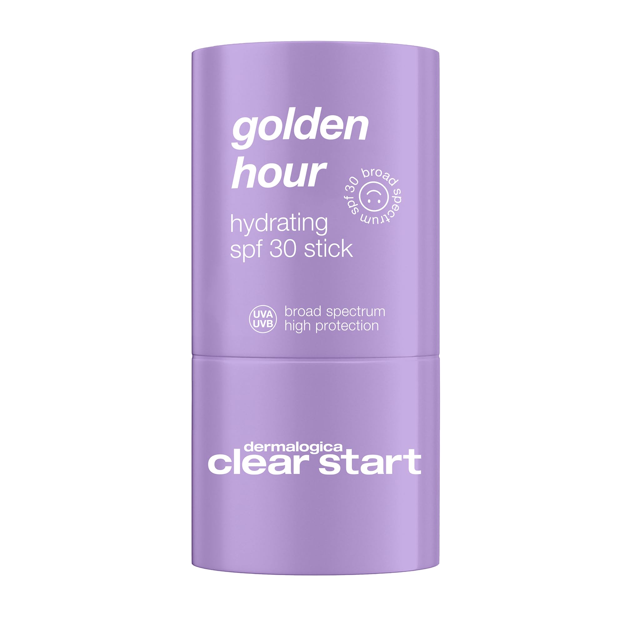 Dermalogica Clear Start Golden Hour Stick hero shot showing portable sun protection
