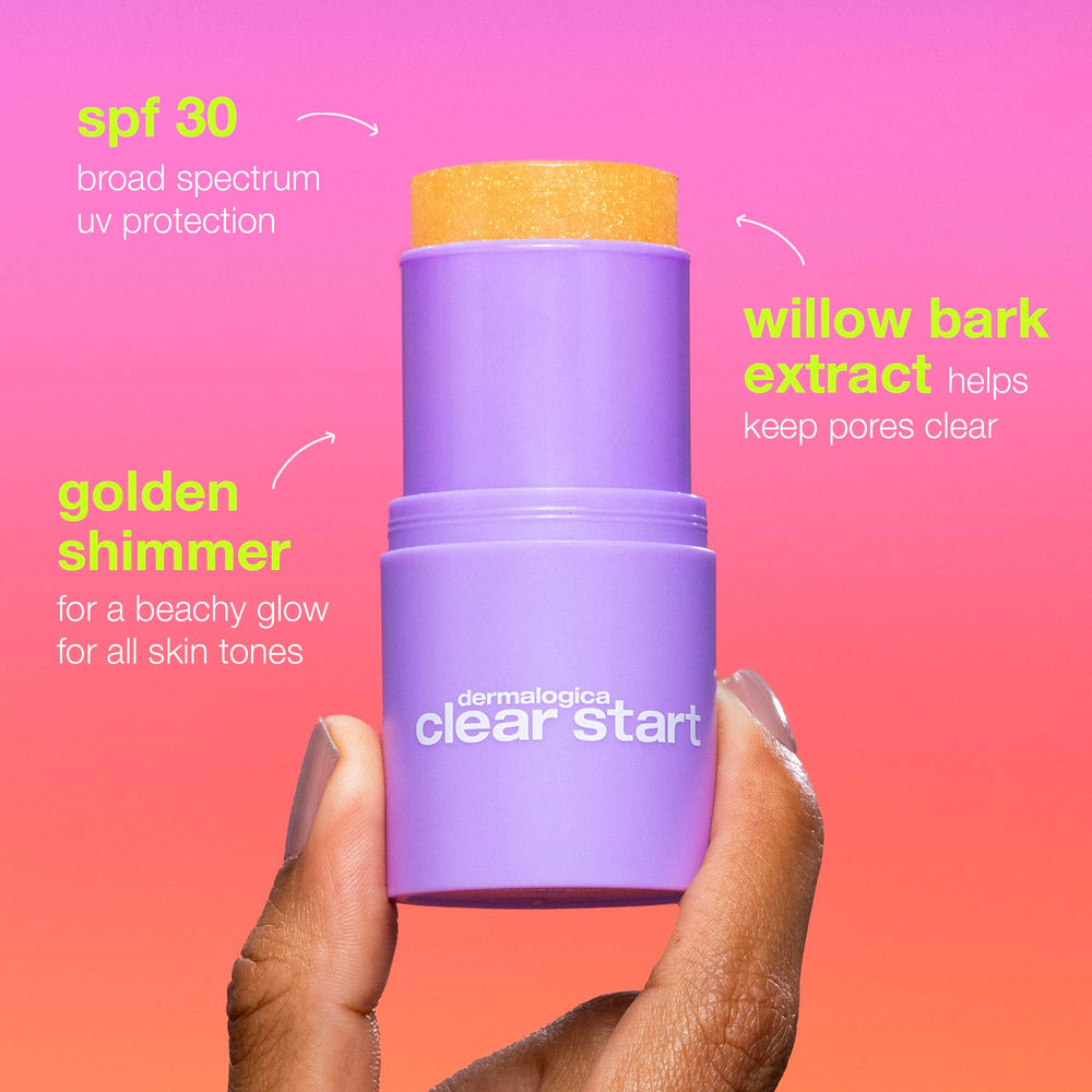Dermalogica Golden Hour Stick close-up shows Squalane hydration
