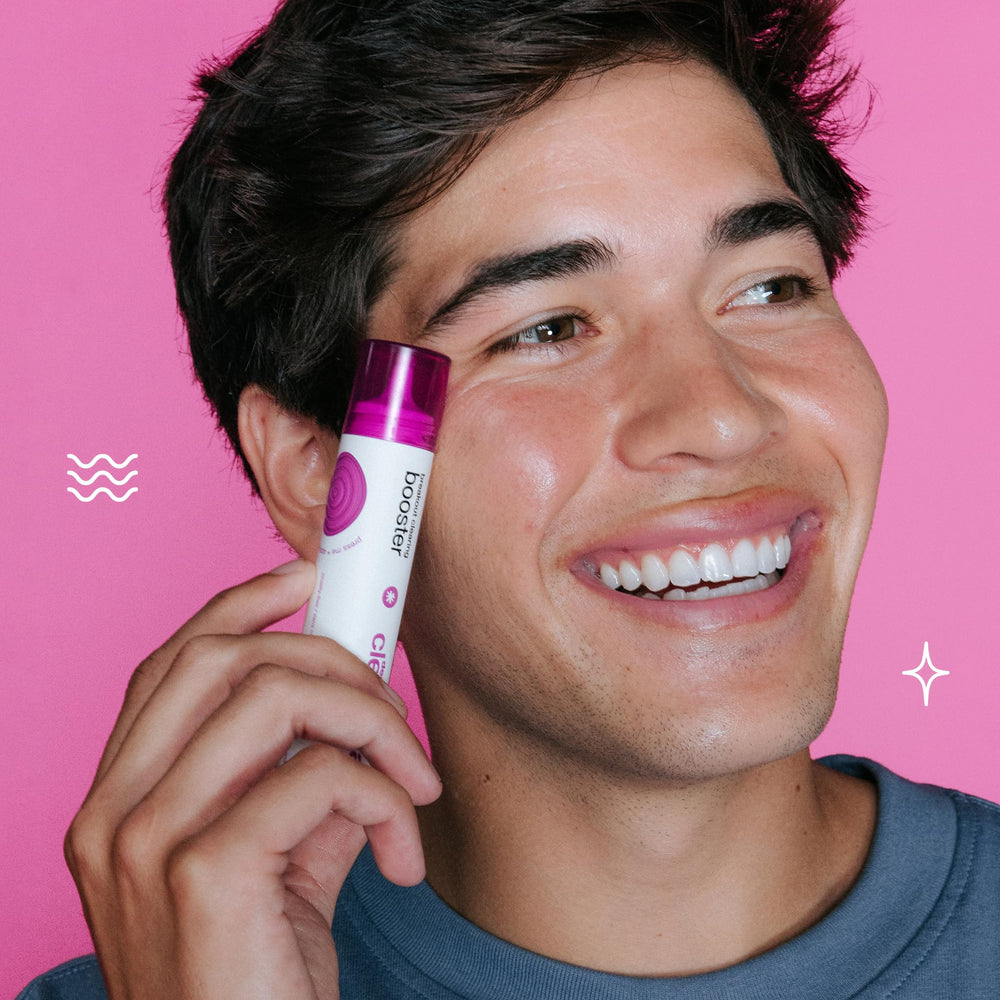 Dermalogica Clear Start closeup label communicates safe, vegan, gluten-free attributes.