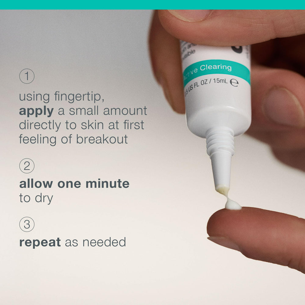 Dermalogica Deep Acne Patch discreet coverage on a showing blemish