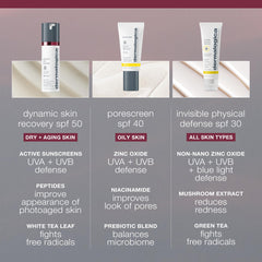 Applying Dermalogica SPF50 to the face for a smooth finish under makeup.