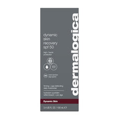 Dermalogica Dynamic Skin Recovery SPF50 swatch demonstrates creamy texture for smooth, hydrated skin.