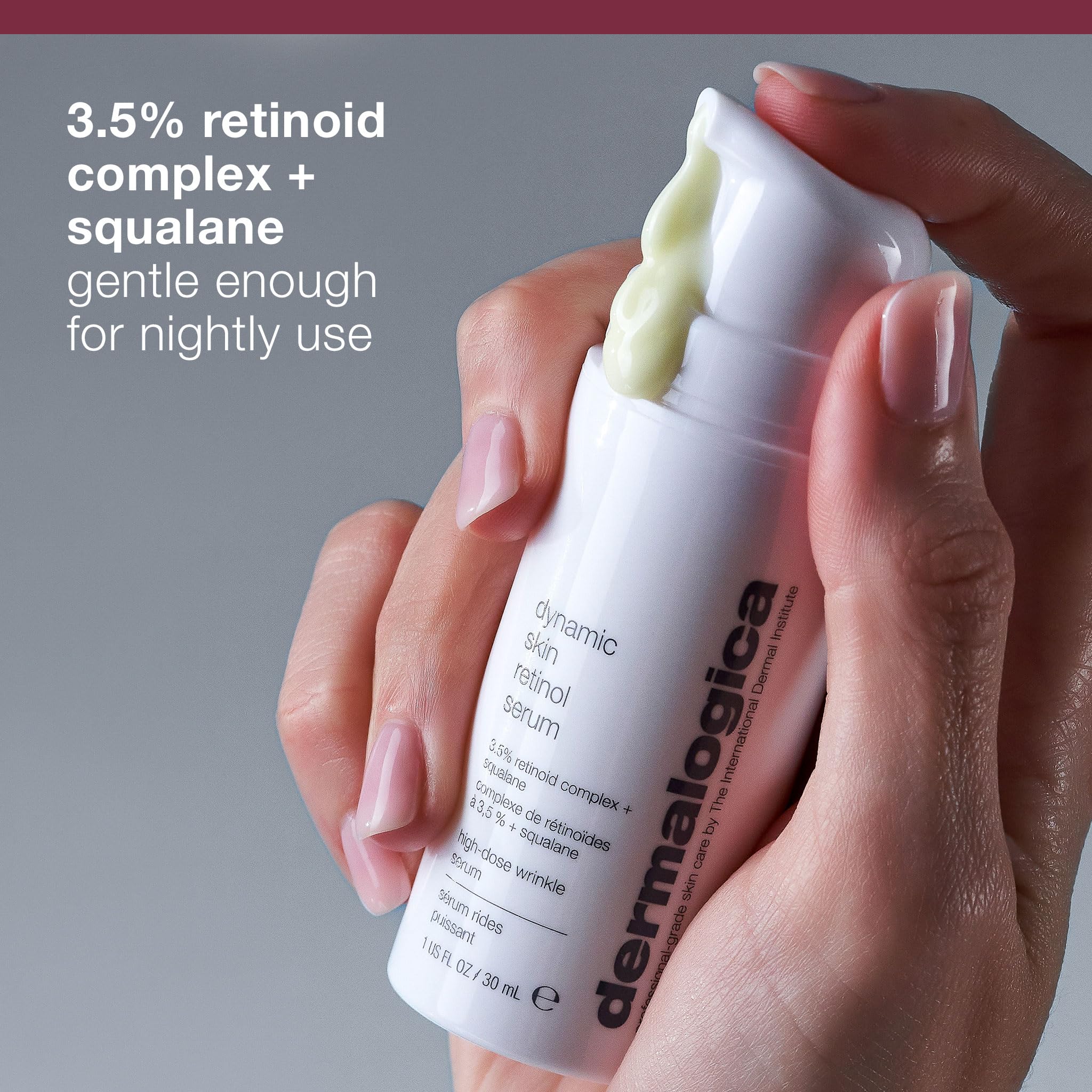 Cap and seal of Dermalogica Dynamic Skin Retinol Serum indicating secure packaging