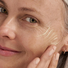 Swirl of serum texture highlighting smooth application and feather-light feel